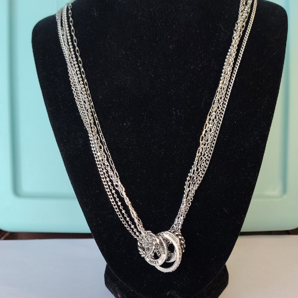 Cookie Lee Elegant Silver Multi-Strand Necklace